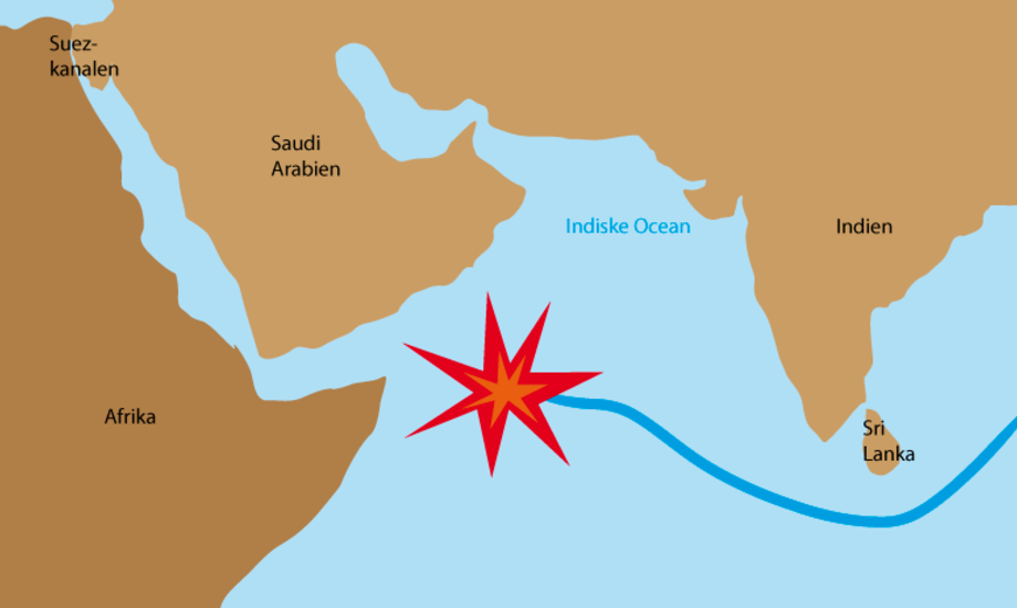 De danske gidsler, der sejlede i en Dynamic 43, er nu ført til Somalia af gidsler.