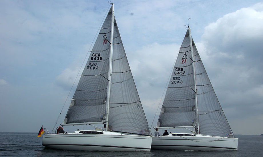 BådNyt og minbaad.dk tester Dehler 32 og 35 ud for Kiel. Bådene er med North Sails 3DL og kølen er ekstra dyb på bådene. Foto: Troels Lykke
