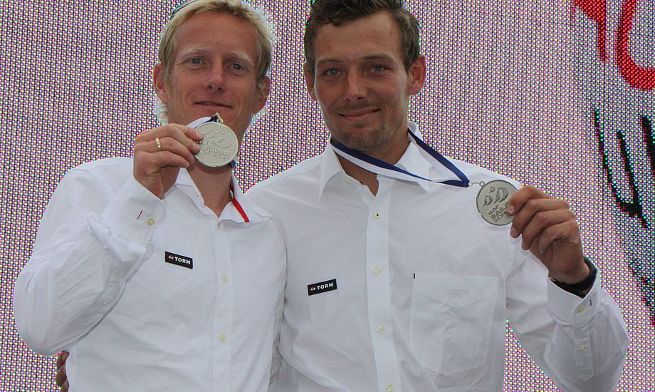 Krüger og Thorsell ses her i Kiel fornylig hvor de vandt sølv. Foto: Christian M. Borch/sejlsport.dk