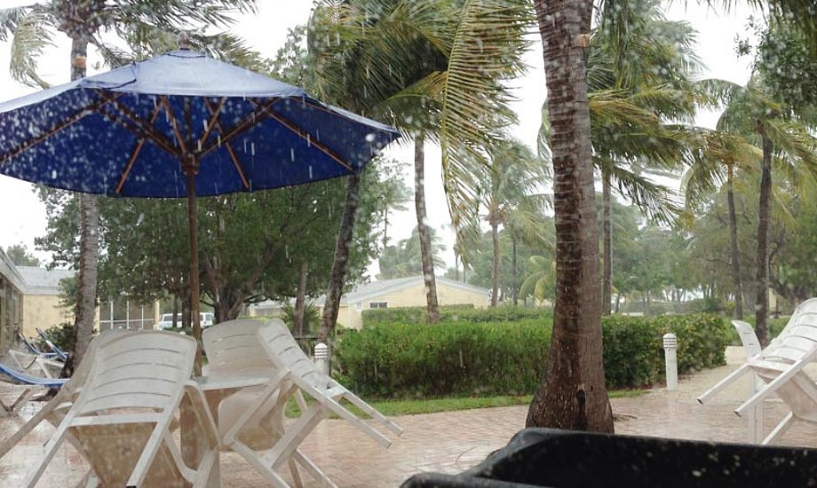 Ikke lige det man tænker om Florida, regn og storm. Foto: Thomas Paasch