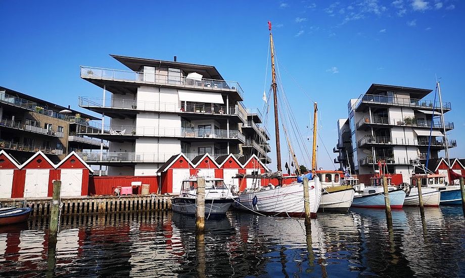 Der var masser af plads i Nyborg Marina, da minbaad.dk lagde til i juli måned. Foto: Troels Lykke