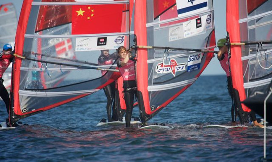 Tirsdag var sort dag for dansk RS:X windsurfing. Foto: Kerteminde Sejlklub