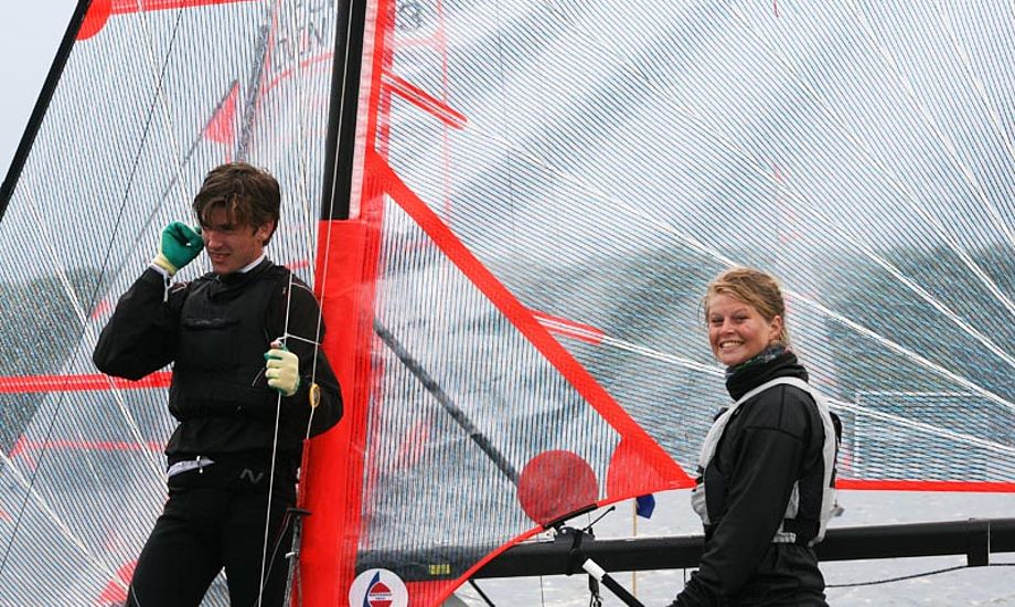 U-EM vindere Katja Salskov-Iversen og Christian Christfort Gormsen. Foto: Yachtklubben Furesøen