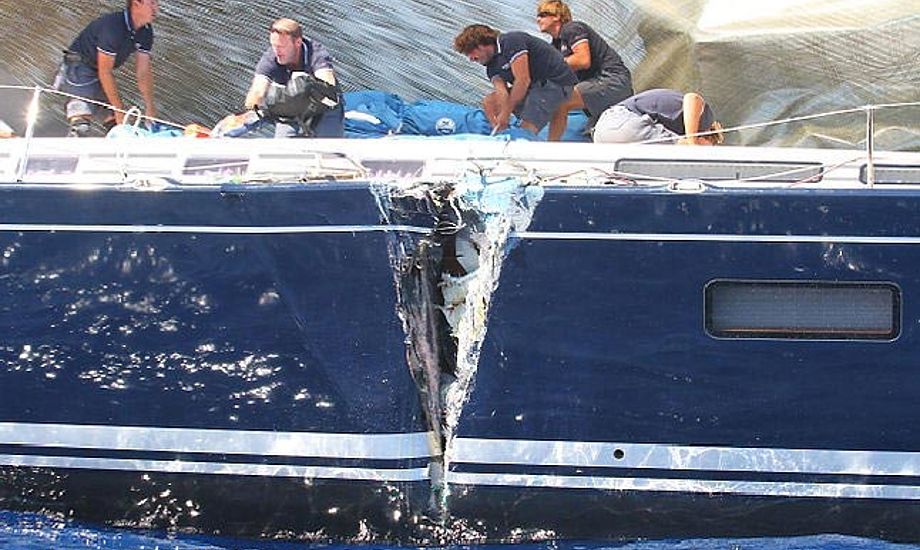 Det er sjældent at skaden bliver helt så slem som til Maxi Yacht Rolex Cup i 2011. Foto: Ingrid Abery