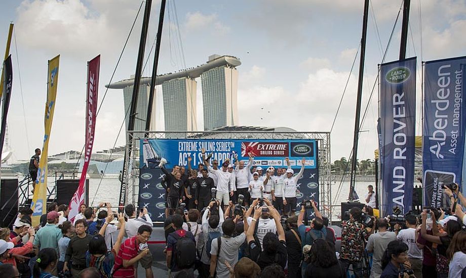 I Singapore var vinden var kaotisk, og tilskuerne, medierne og sponsorerne elskede det. Foto: Lloyd images