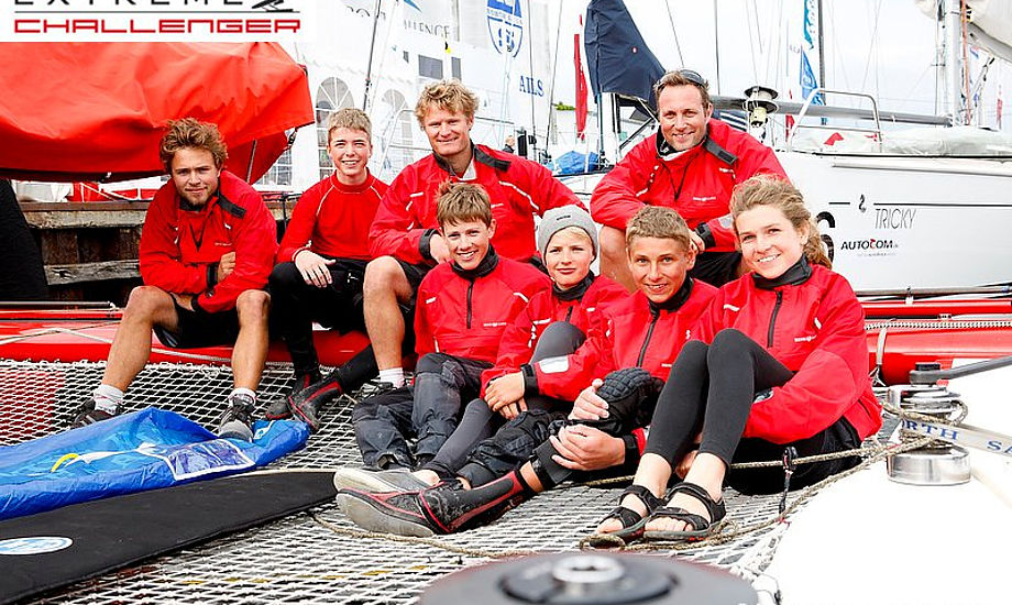 Opti-sejlere fra Team Henri Lloyd på den danske Extreme 40 i Kerteminde. Foto. Mick Anderson Extreme Challenger