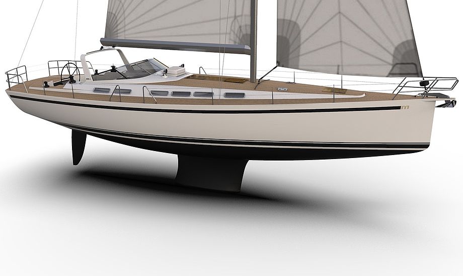 Malö Yachts M49 har en længe på 16 meter samt en bredde på 4.47 m. PR-foto.