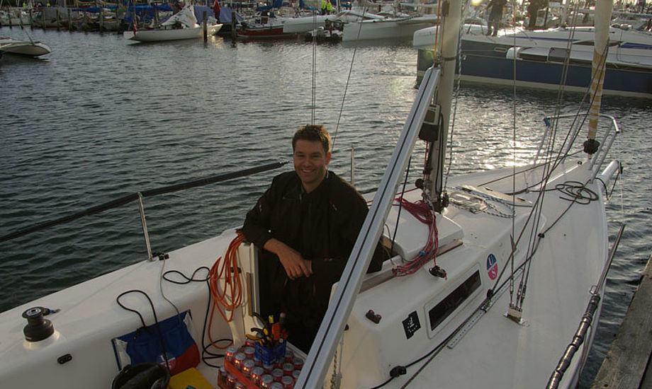 Jesper Davidsen fra Ullmann Sails i Aahus skal sejle i en J/80 - vi spiser hver 3. time for at holde blodsukkeret konstant for ikke at blive trætte, siger han. Foto: Troels Lykke