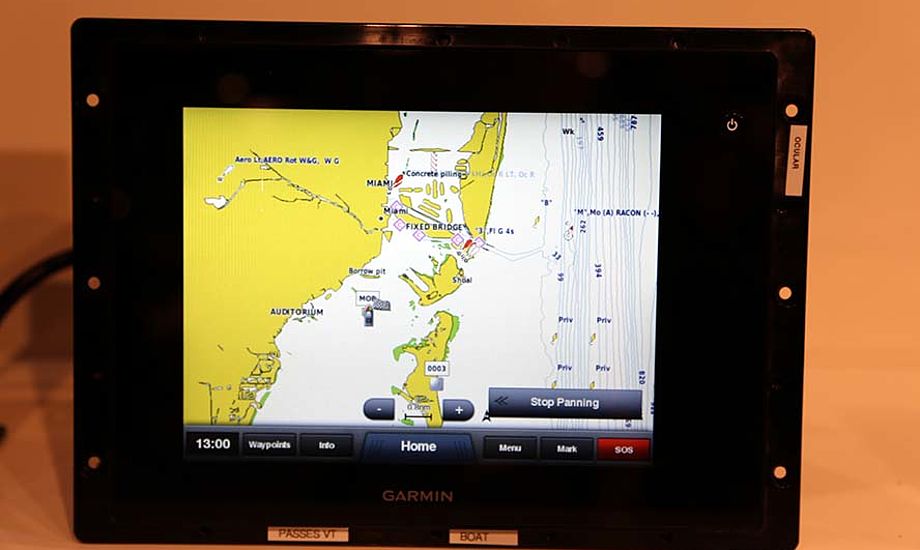 Skærmen på Garmin 8008 er en af de mest teknologisk avancerede og brugervenlige der ses på markedet. Foto: Troels Lykke
