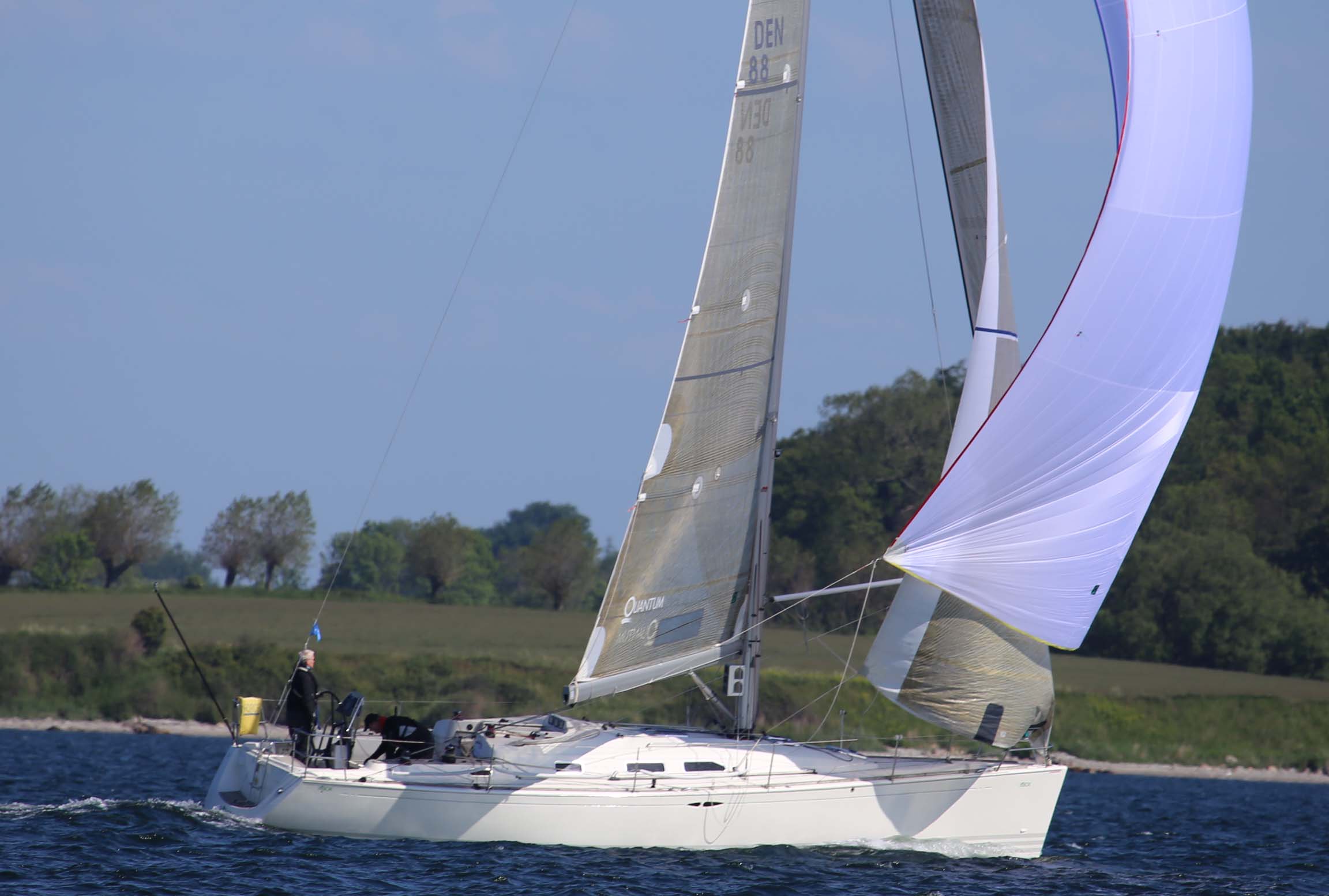 Henrik Jørgensens X-40 kommer fra Rungsted. Her sejler han 2Star i Classic Fyn Rundt fra Kerteminde i år. Foto: Troels Lykke