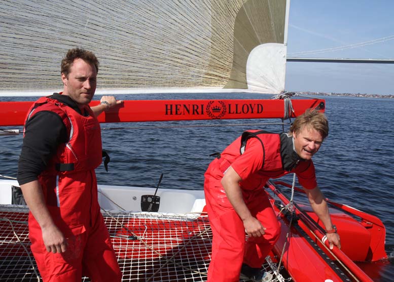 Jes Gram-Hansen og Rasmus Køstner på deres Extreme 40. Foto: Troels Lykke