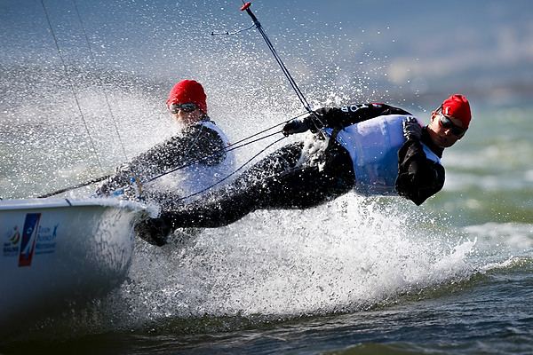 Koch og Sommer i 470 jollen. Arkivfoto: Mick Anderson, Sailingpix