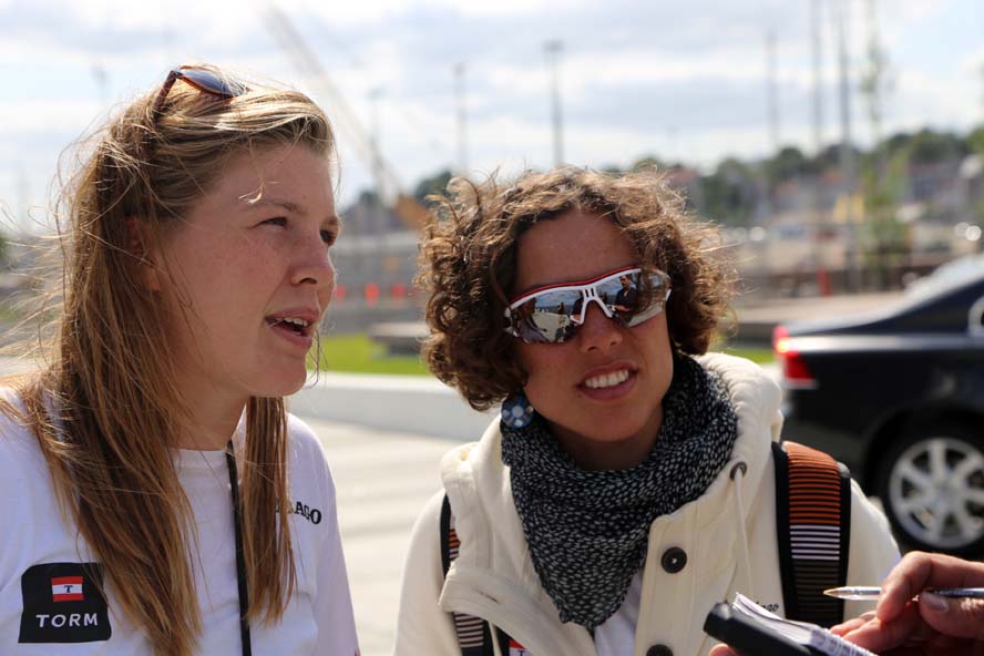 Marie Thusgaard, tv. og Ida Marie Baad har bidt sig fast i verdenseliten i deres klasse, 49erFX. Foto: Troels Lykke