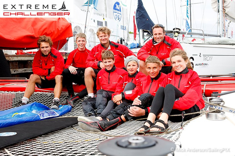 Opti-sejlere fra Team Henri Lloyd på den danske Extreme 40 i Kerteminde. Foto. Mick Anderson Extreme Challenger