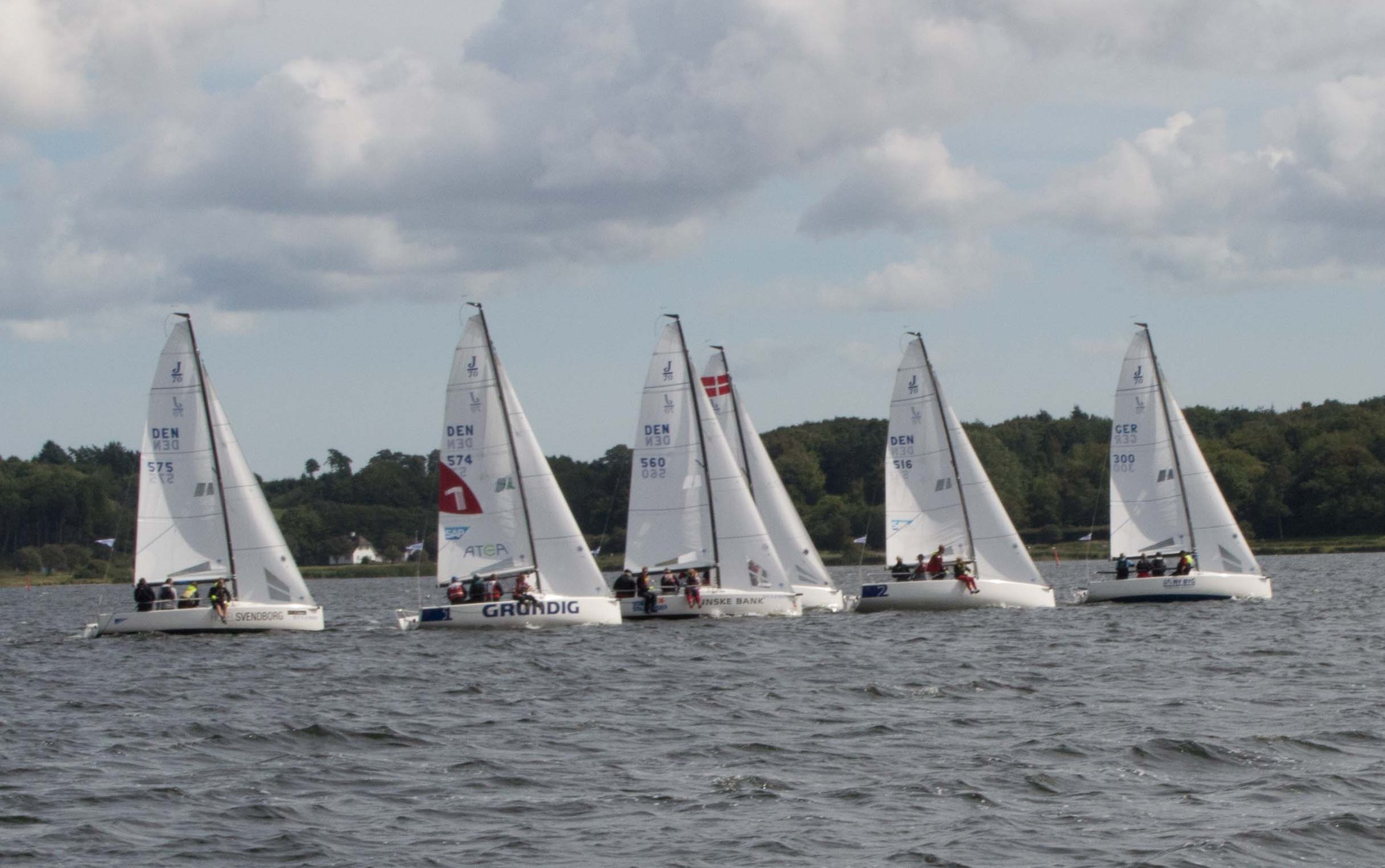 J/70'ere til Grundig Sailing Cup 2017 i Hadsund. Foto: Keld Gammelgaard.