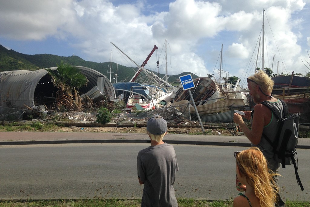 Familien Rosentoft vendte tilbage til et ødelagt St. Martin. Foto: Cille Rosentoft.