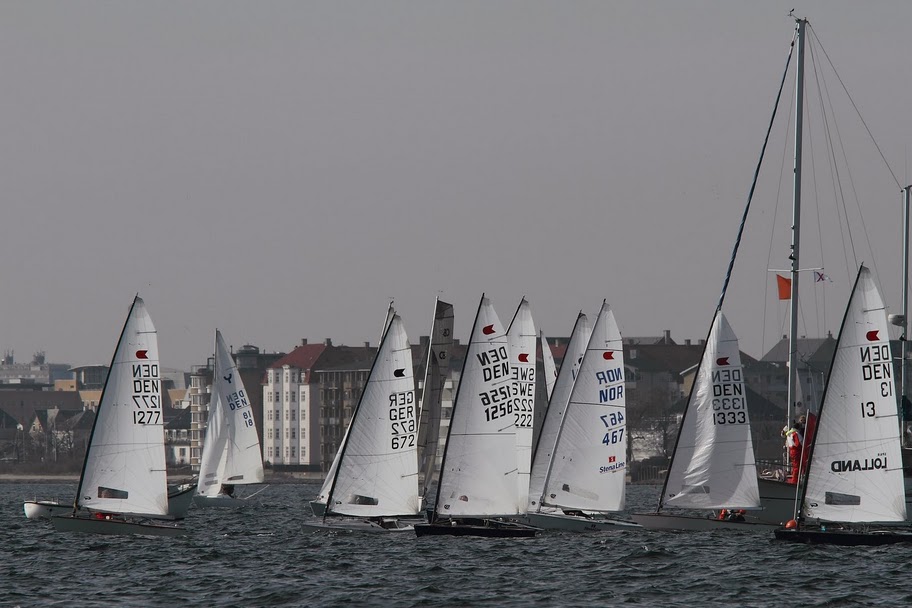 OK-joller må sejle med i klassisk regatta i Svendborg. Foto: Søren Svarre, sejlfoto.dk