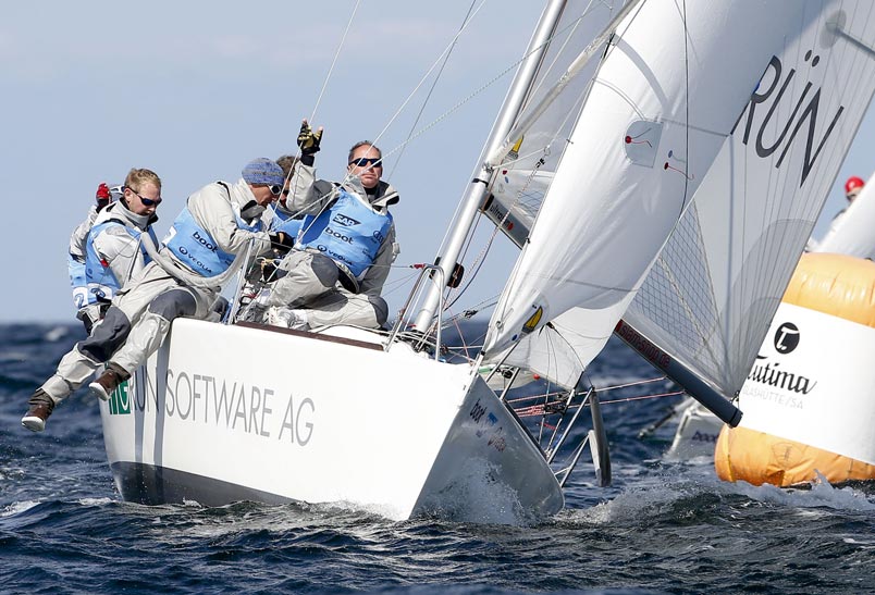 Foto fra Melges 24-banen søndag.  Foto: okpress