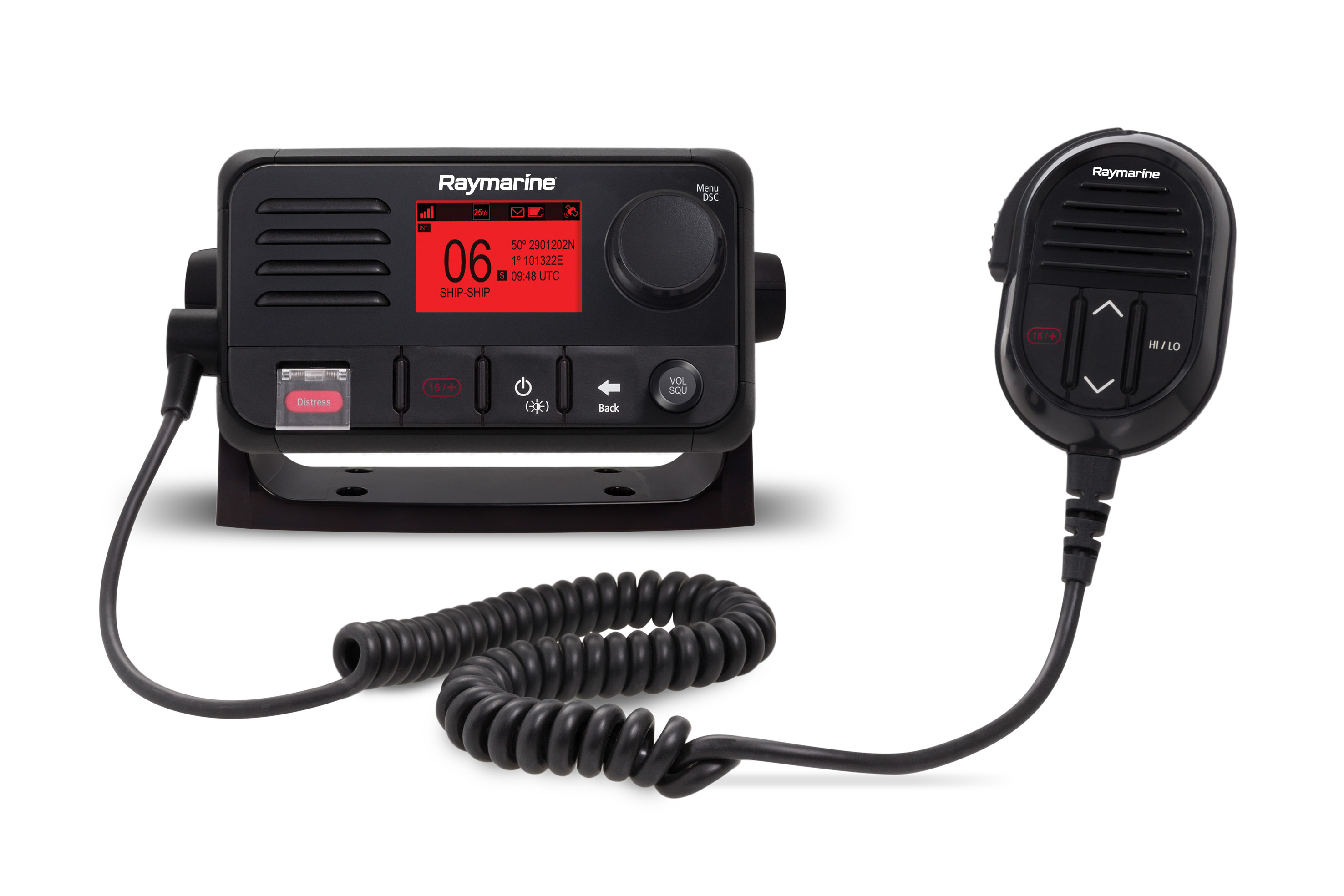 Ray53 er en fuldt fungerende VHF-radio med D-klasse Digital Selective Calling (DSC) og en integreret GPS-modtager. PR-foto