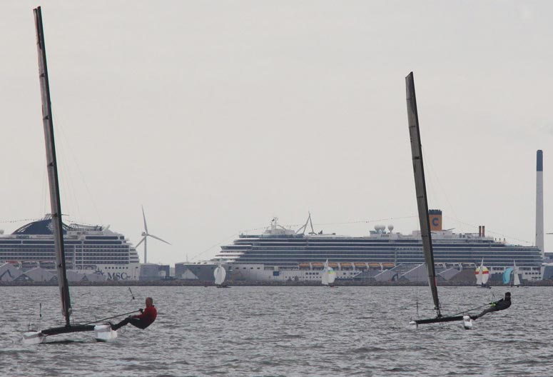 Ugly Cup var præget af svag vind, så Paasch fik ikke foilet. Foto: Claus Berthelsen