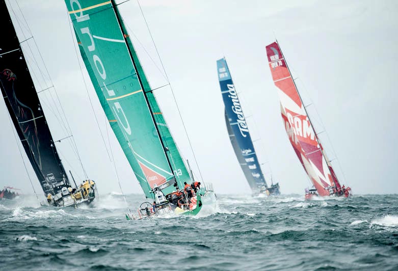 Selv om Groupama har vundet, er der stadig inport race i Galway tilbage. Foto: PAUL TODD/Volvo Ocean Race