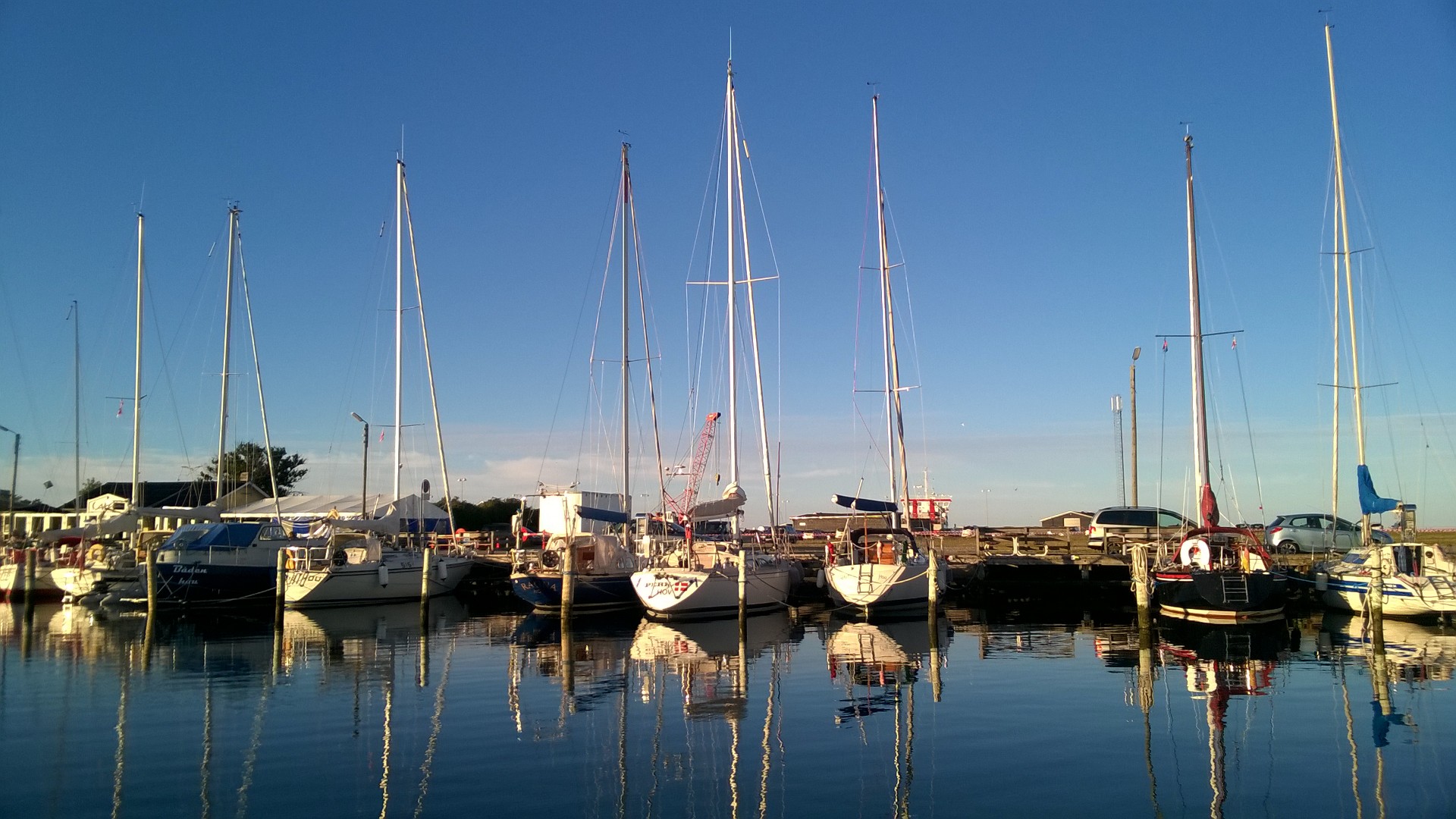 Her ses Hou Lystbådehavn, der ligger syd for Aarhus. Foto: Troels Lykke
