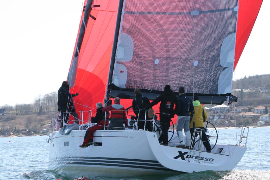 Hans Viggaard, direktør fra X-Yachts, deltog i Elvstrøms træningsweekend i Aabenraa med sin nye Xp44.