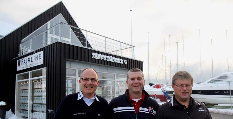 Et udsnit af Tempo Bådsalg. Fra venstre: Gert E. Sørensen, Stewart Moeliker-Twigg og Henrik Jørgensen. Foto: Troels Lykke