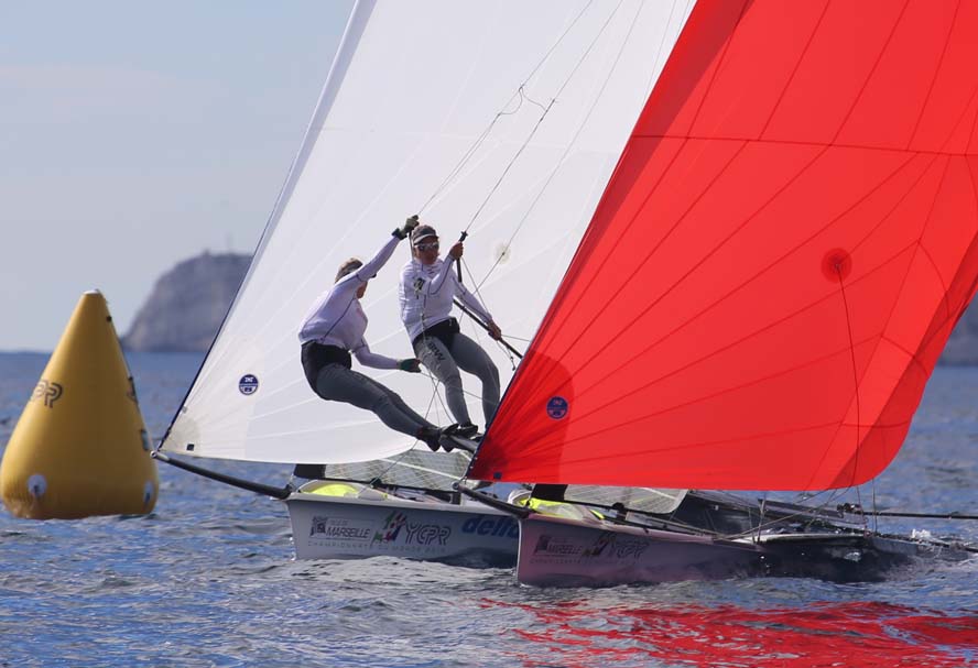 Ida Marie og Marie Thusgaard Olsen var noget skuffet over deres 7. plads. - Det er da træls ikke at få medalje, siger Ida Marie Baad. Foto: Troels Lykke