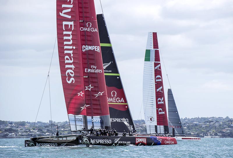 Team New Zealand ønsker at koncentrere sig om at afprøve deres AC72 forud for Louis Vuitton Cup. Foto: etnzblog.com