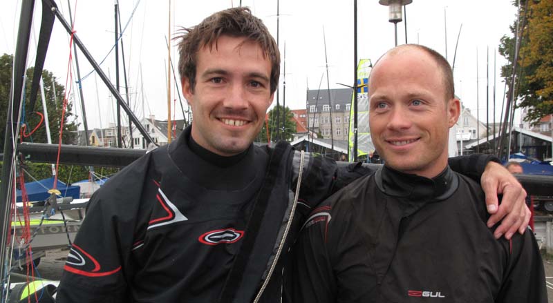 Århusianerne Jonas Warrer og Søren Hansen i Hellerup før start. Foto: Troels Lykke