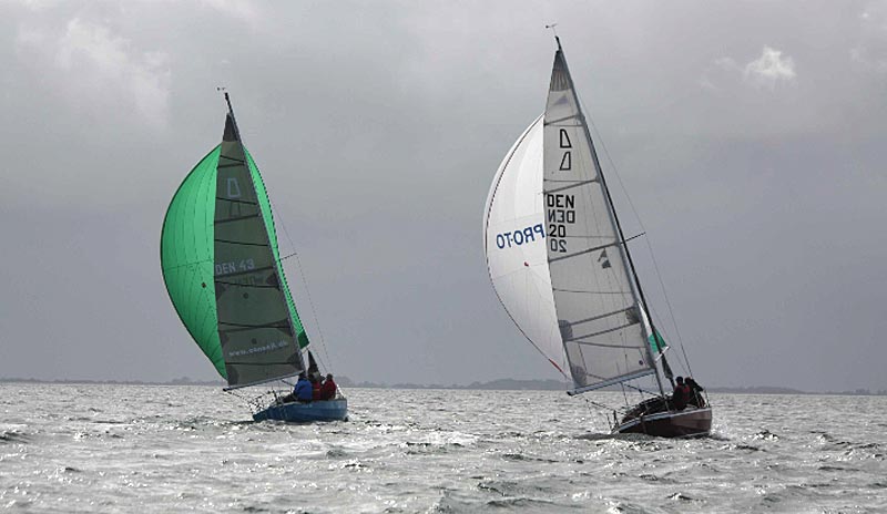 102 startende både til distancesejlads ved Lillebælt, fik en blandet oplevelse. Foto: Middelfart sejlklub 2009