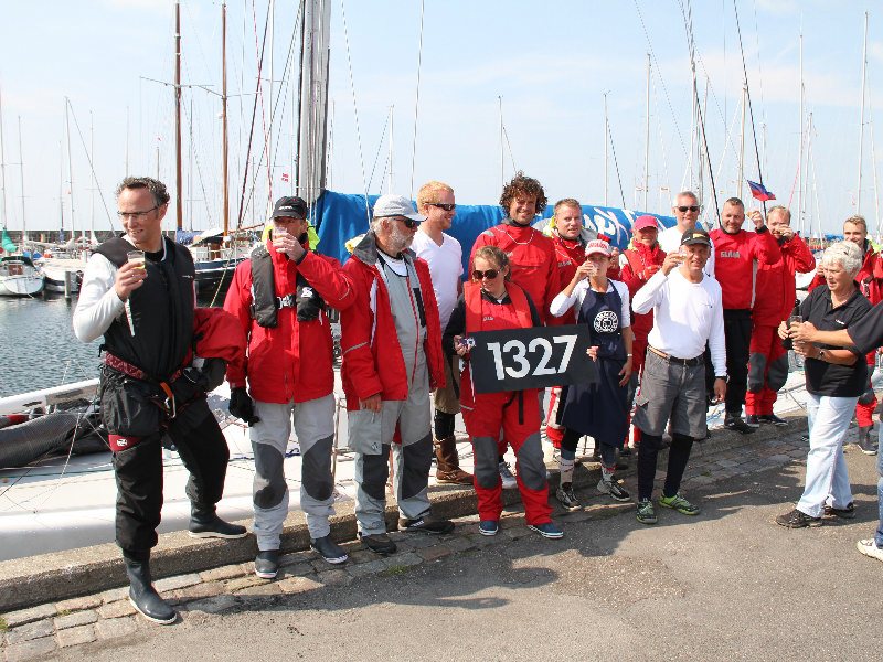 Billedtekst: Et glad Essex team på kajen i Helsingør.