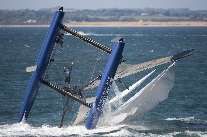 Extreme 40 under Cowes week ingen kom til skade.