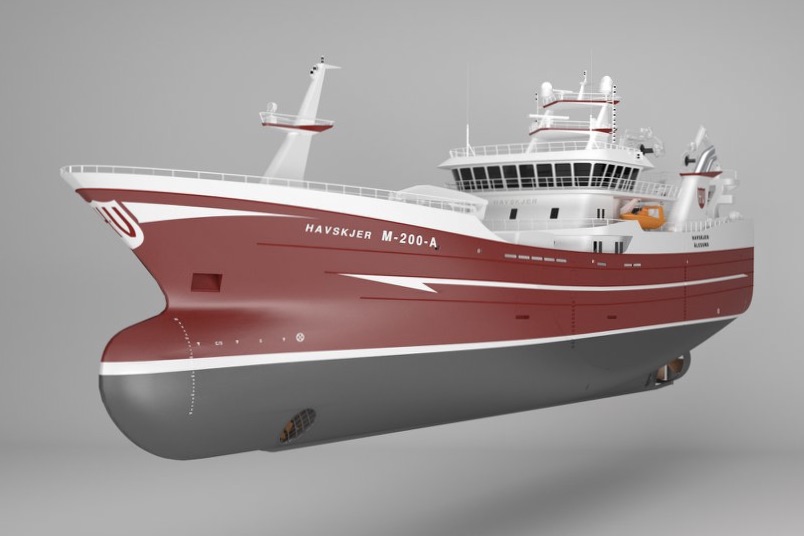 Fartøjet kommer til at bære navnet 'Havskjer'. Foto: Karstensens Skibsværft