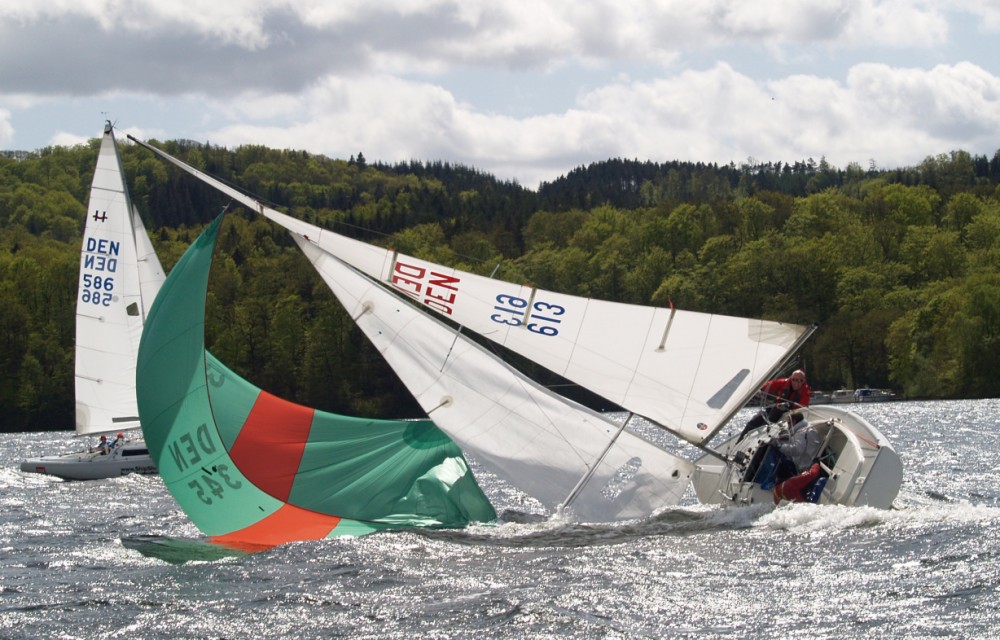 Hans Ebler leverede flot styrt sidste år i sin ældre H-båd. Foto: Jens Hjort