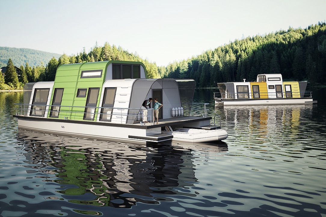 Den nye husbåd er mobil og kan flyttes efter kundernes behov. Foto: PR-foto