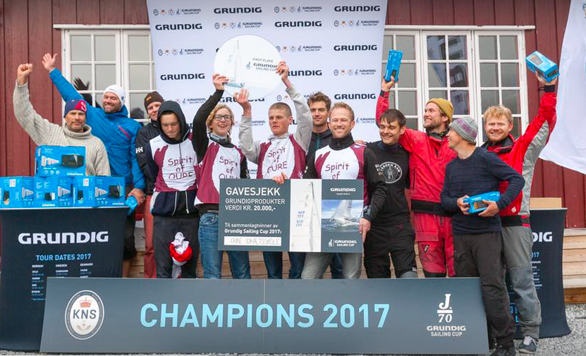 Præmievinderne ved weekendens Grundig Sailing Cup i Norge. Foto: Grundig Sailing Cup.