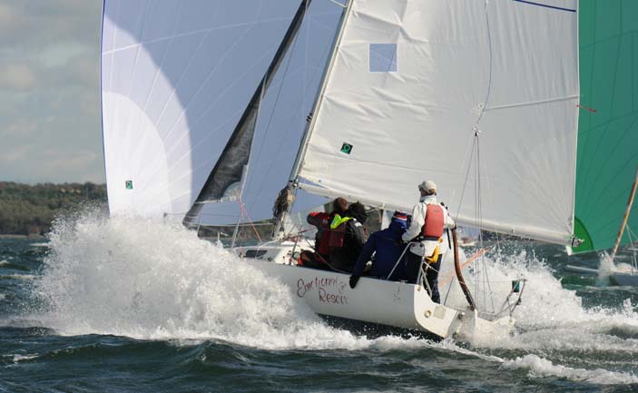 Quantum satte sig ifølge vores oplysninger på førstepladsen i J/80-klassens VM. Foto: Photoboat.dk