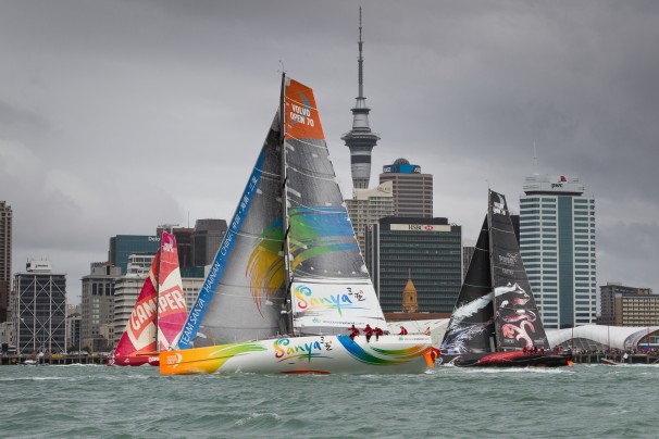 Sanya fik en god start så det ud til i Auckland. Foto: Volvo Ocean Race