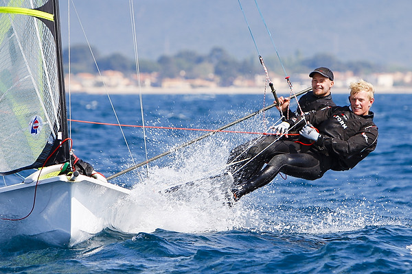 Danmarks pt. bedste besætning i Hyeres: Allan Nørregaard og Peter Lang. Foto: Mick Anderson/SAILINGPIX