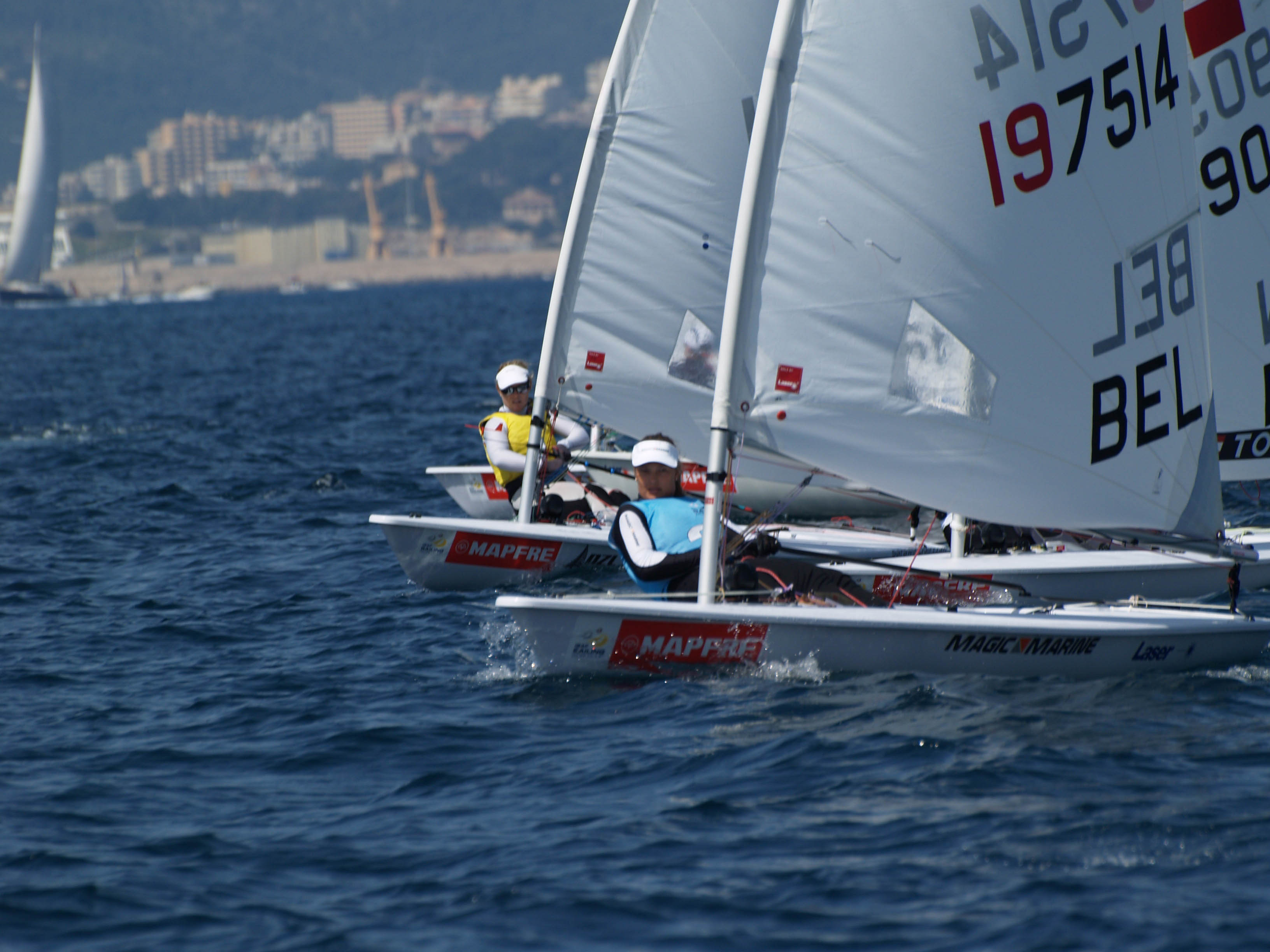 Start i medal race for Laser Radial. Foto: Jesus