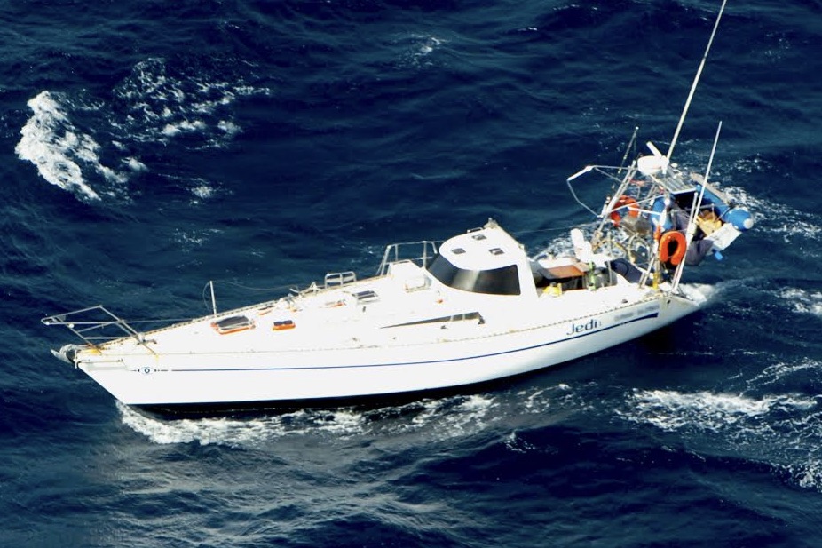 'Jedi 1' mistede masten i den sydlige del af Det Indiske Ocean. Foto: Australian Maritime Safety Authority