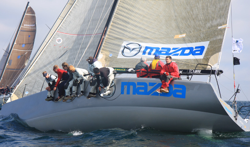 Ebbe Elmer sælger nu sin Farr 40. Her ses den under Big Boat Challenge i Kerteminde i maj måned. Foto: Troels Lykke