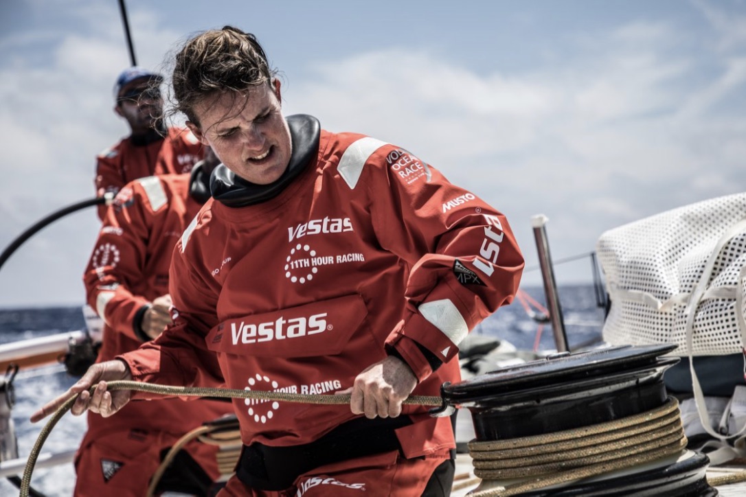 Det dansk/amerikanske Vestas-hold sejler i Musto-tøj i Volvo Ocean Race. Foto: Vestas 11th Hour Racing