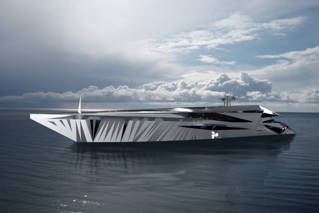 George Lucian har tegnet stregerne til den nye superyacht. Foto: George Lucian Art