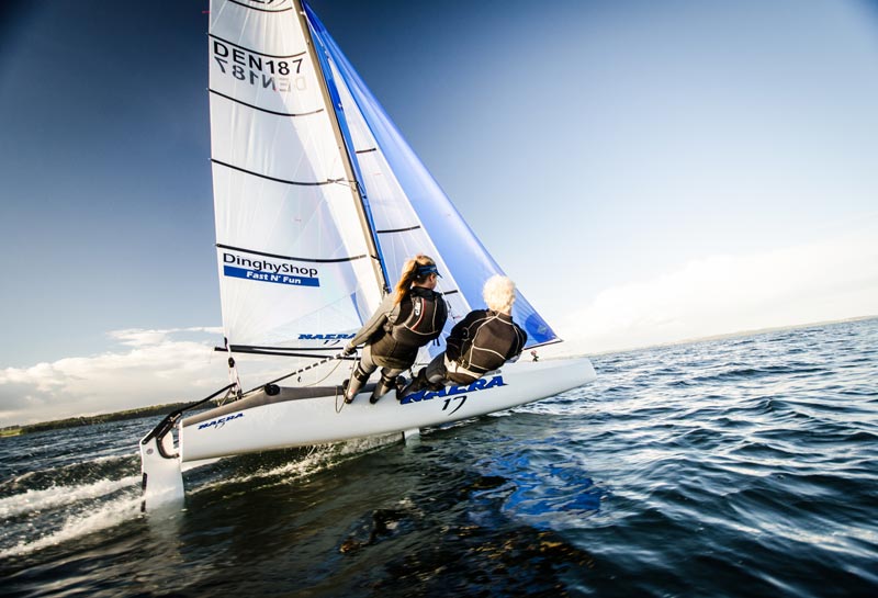 Annette Viborg og Martin Hjortlund har startet en webshop, for at financiere ders OL-satsning. Foto: danishnacrasailing.com