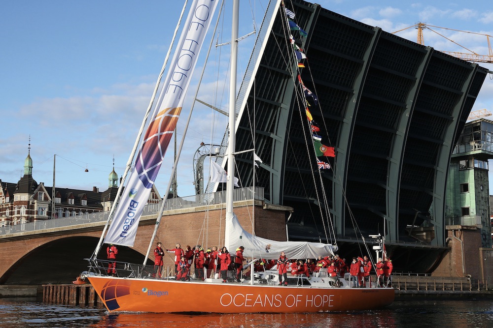 I november 2015 anduvede Oceans of Hope København efter en endt jordomsejling. Foto: Oceans of Hope