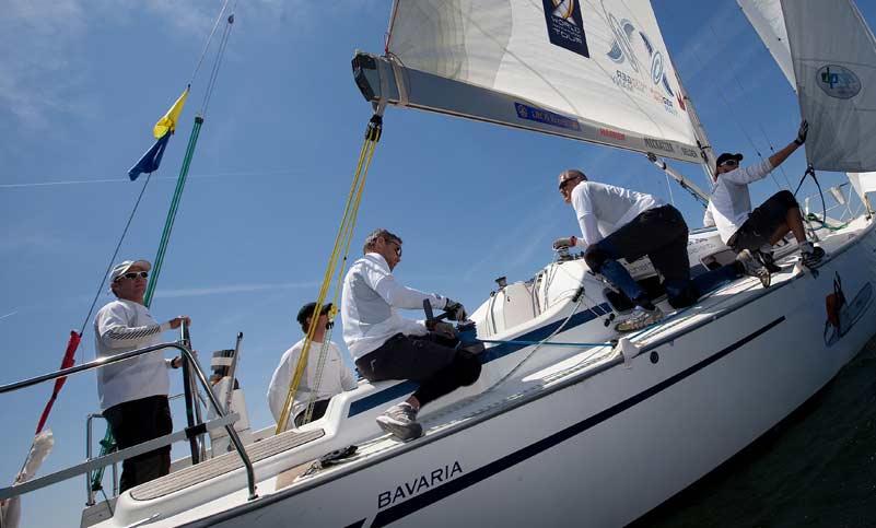 Jesper Radich, her til Match Race Germany 2010, skal dyste om et samlet beløb på næsten 10 milloner kroner. Foto: Gareth Cooke/Subzero Images/WMRT