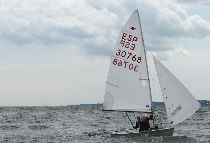 Vinder af juniorernes VM for Snipe blev Alvaro Martinez fra Malaga, Spanien. Foto: Bjarne Pedersen, Kragenæs